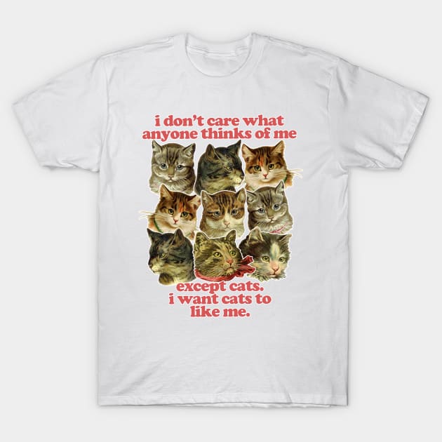 Cat Lover Retro Kitty Design T-Shirt by DankFutura